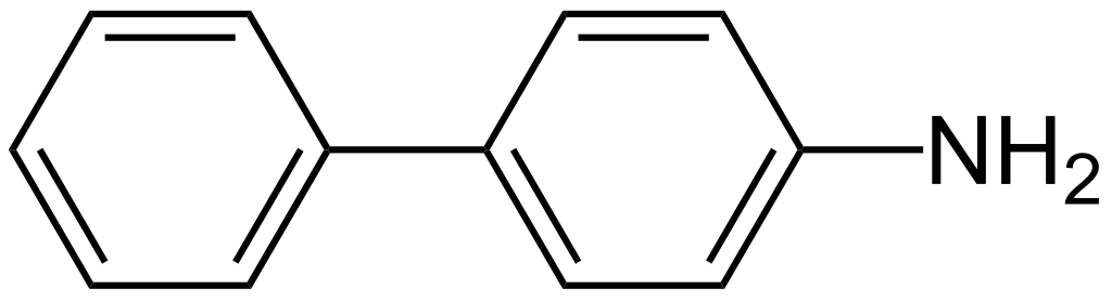 4 Aminobiphenyl structural formula V.1.svg
