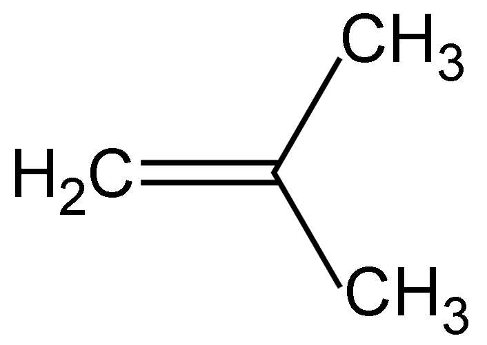 Isobutylene 2D skeletal