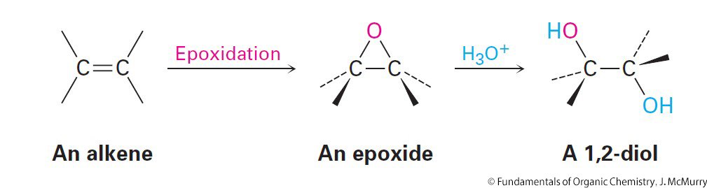 105 تفاعل الألكين مع الأيبوكسيد لتكوين ثنائي الكحول ماكموري