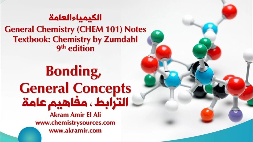 ملخص الفصل الثامن من كتاب العالم زومدال الترابط مفاهيم عامة Bonding, General Concepts, General Chemistry Zumdahl