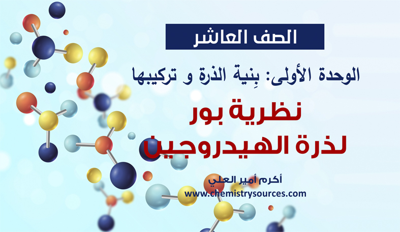 شرائح بوربوينت الكيمياء للصف العاشر Chemistry PowerPoint 10th grade الفصل الأول نظرية بور لذرة الهيدروجين