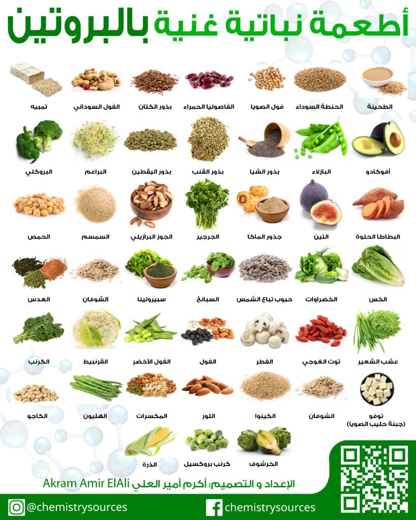 لوحات (بوسترات) الكيمياء الغذائية (33) – أطعمة نباتية غنية بالبروتين